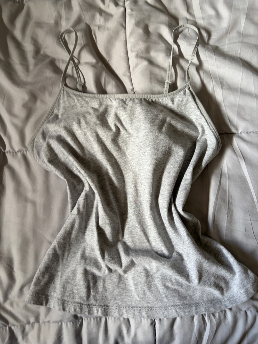 Light Heather Gray Adjustable Strap Camisole